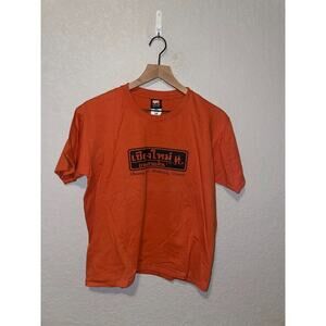 Vintage Chiang Mai Shirt Walking Street Orange Crop Top Shirt VTG Women L Large